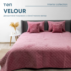 Покривало ТЕП "VELOUR" 240*260 см Mesa Rose/ромб круглий