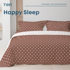 Комплект постільної білизни ТЕП "Happy Sleep" Cappuccino Dots, 50x70 полуторний