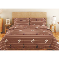 Комплект постільної білизни ТЕП "Soft dreams" Line Brown, 70x70 двоспальний