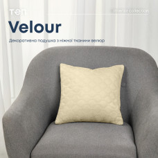 Подушка декоративна "VELOUR" 45*45 см бежева