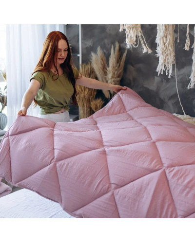 Ковдра "WASHED COTTON" Рожева пудра (у відтінках)
