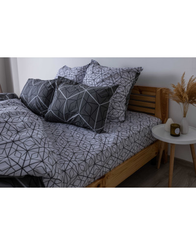 Комплект постільної білизни ТЕП "Happy Sleep" Quadro Star grey, 50x70 сімейний