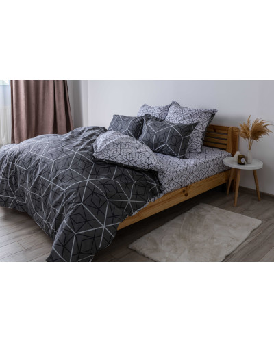 Комплект постільної білизни ТЕП "Happy Sleep" Quadro Star grey, 50x70 сімейний