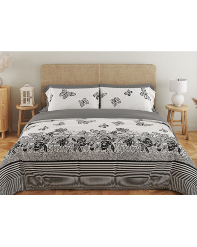 Комплект постільної білизни ТЕП "Soft dreams" Black Butterfly, 70x70 євро