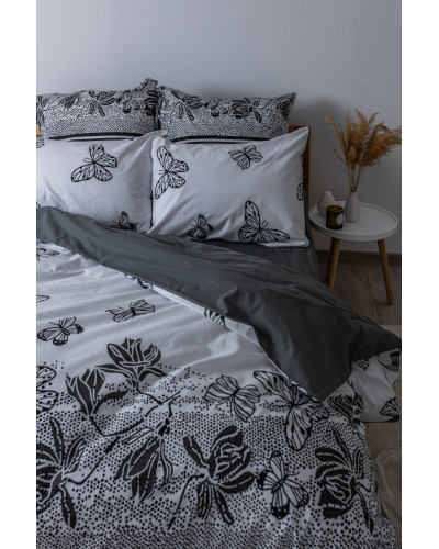 Комплект постільної білизни ТЕП "Soft dreams" Black Butterfly, 70x70 євро