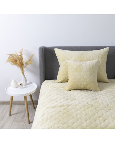 Покривало ТЕП "VELOUR" 180*240 см бежевий ромб круглий