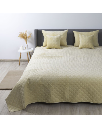 Покривало ТЕП "VELOUR" 180*240 см бежевий ромб круглий