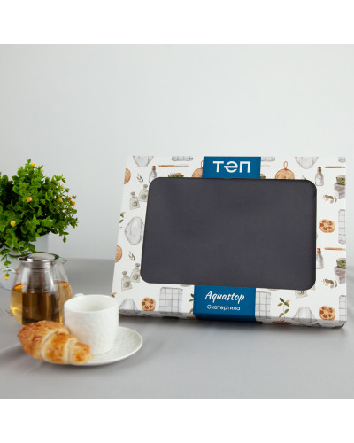 Скатертина "Aquastop" 150*200 см водовідштовхуюча Dark Gray