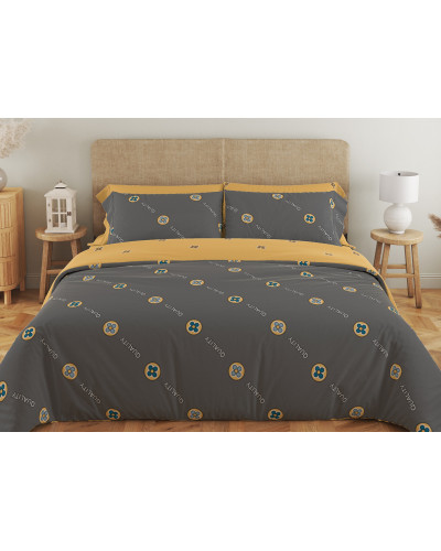 Комплект постільної білизни ТЕП "Soft dreams" Grey and Orange, 70x70 двоспальний
