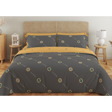 Комплект постільної білизни ТЕП "Soft dreams" Grey and Orange, 70x70 сімейний