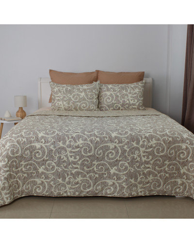 Покривало ТЕП "ELEGANT COTTON" 220*240 см 1 шт наволочка 50*70 см Beige and White
