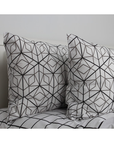 Комплект наволочок ТЕП Quadro Stars grey Rev, 50x70 см