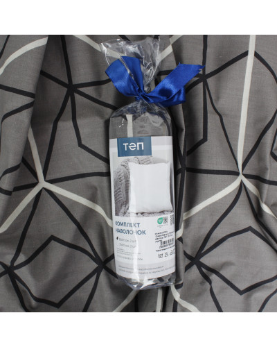Комплект наволочок ТЕП Quadro Stars grey FR, 50x70 см