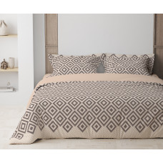 Комплект постільної білизни "ТЕП" Squares Beige, 70x70 сімейний