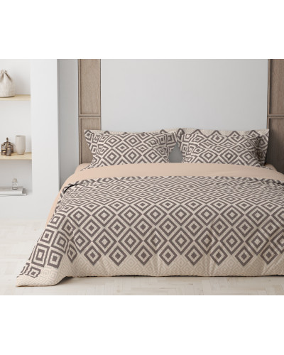 Комплект постільної білизни "ТЕП" Squares Beige, 70x70 сімейний