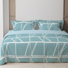 Комплект постільної білизни ТЕП "Happy Sleep" Aqua Grid, 50x70 євро