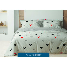 Комплект постільної білизни ТЕП "Happy Sleep" Ритм кохання, 50x70 євро