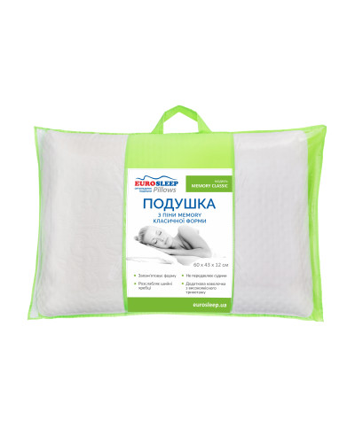 Подушки Eurosleep    ESПодушка "MEMORY CLASSIC" купити у Postel.biz.ua