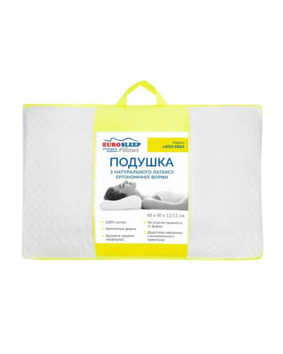 Подушки Eurosleep    ESПодушка "LATEX ERGO" купити у Postel.biz.ua