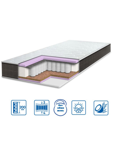 Матраци Eurosleep    ESМодель BRAVE "spring 2 в 1" купити у Postel.biz.ua