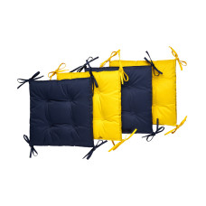 Подушки на стілець DOTINEM COLOR комплект 4 шт. жовто-синій 40х40 см (218254-1)