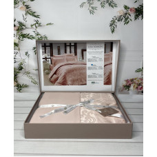 Lisa somon жакардова постільна білизна. Євро розмір. Туреччина Belizza