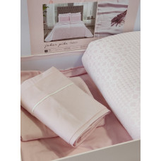 Medison pembe жаккардове покривало, простирадло, наволочки. Tac Туреччина.