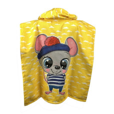 Мишеня хлопчик дитяче пляжне пончо. Бавовна. Туреччина.