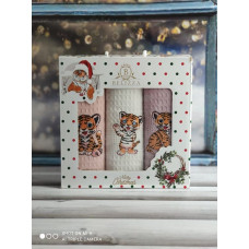 Belizza Tiger yavru 002 dance, вафельні рушники 40х60см., 3в1