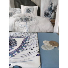 Valencia сатинова постільна білизна, євро розмір. Dantela vita Туречиина.