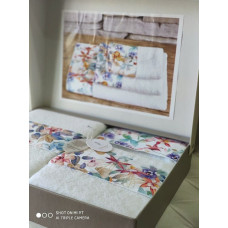 9520 3в1 подарунковий набір рушників. 500 г/м2. Бавовна. Dantela Туреччина
