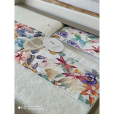 9520 3в1 подарунковий набір рушників. 500 г/м2. Бавовна. Dantela Туреччина