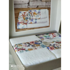 9520 3в1 подарунковий набір рушників. 500 г/м2. Бавовна. Dantela Туреччина