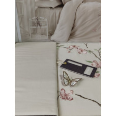 Butterfy bej сатин з вишивкою. Євро розмір. Dantela vita Туреччина.