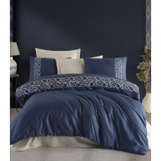 Luna bej сатинова постіль з вишивкою.  розмір. Dantela vita Туреччина.