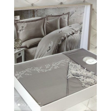 Safir antsasit сатин з вишивкою та гіпюром.  розмір. Dantela vita Туреччина.