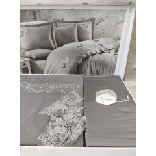 Safir antsasit сатин з вишивкою та гіпюром.  розмір. Dantela vita Туреччина.