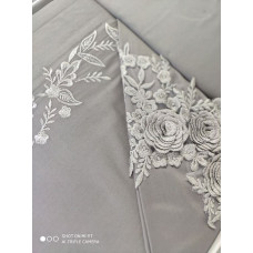 Safir antsasit сатин з вишивкою та гіпюром.  розмір. Dantela vita Туреччина.