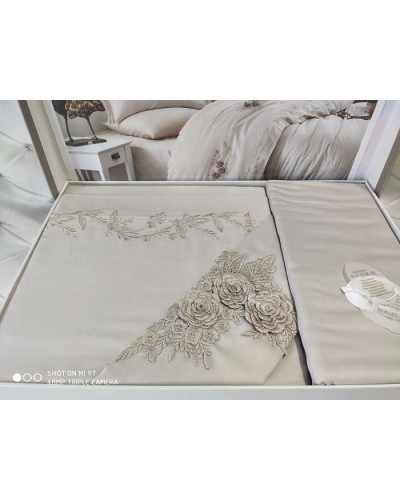 Комплекти постільної білизни Dantela vita Туреччина  Євро Бавовна ST3198 купити у Postel.biz.ua