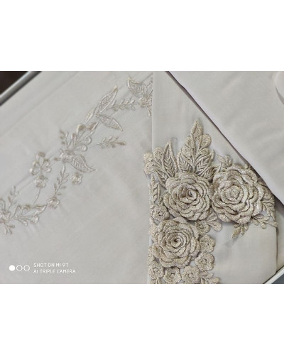 Комплекти постільної білизни Dantela vita Туреччина  Євро Бавовна ST3198 купити у Postel.biz.ua