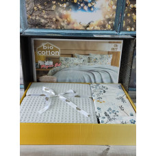 Gri Літній набір з вафельним покривалом. Bio Cotton Туреччина