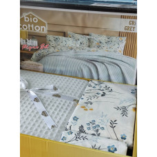 Gri Літній набір з вафельним покривалом. Bio Cotton Туреччина
