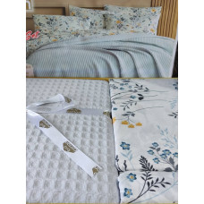 Gri Літній набір з вафельним покривалом. Bio Cotton Туреччина