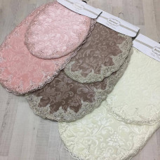 Bej Килимки з гіпюром. 2 штуки. Estima Туреччина.