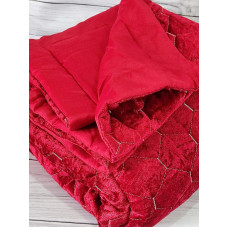 Lizbon bordo покривало см. наволочки 50х70см. Велюр. Туреччина Miss Bella