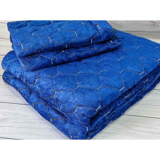 Lizbon lacivert покривало см. наволочки 50х70см. Велюр. Туреччина Miss Bella