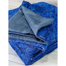 Lizbon lacivert покривало см. наволочки 50х70см. Велюр. Туреччина Miss Bella