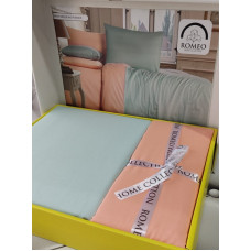 Ran.WATER GREEN AND POWDER постіль євро розміру. Ранфорс. Romeo Туреччина