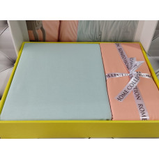 Ran.WATER GREEN AND POWDER постіль євро розміру. Ранфорс. Romeo Туреччина