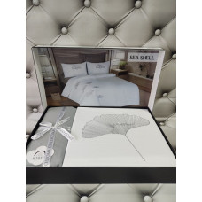 Nak.Sea sheel постіль євро розміру з вишивкою. Ранфорс. Romeo Туреччина